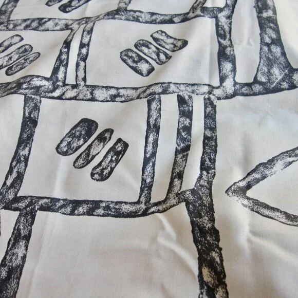Vintage 1960s Francis Price MAYA Abstract Tribal MCM Upholster Fabric 3Y ENGLAND